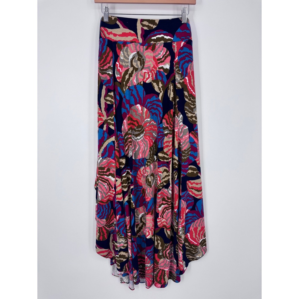 HD in Paris Maxi Skirt Women Large Multicolor Floral High Low Anthropologie Boho